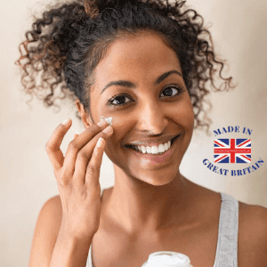 best british beauty brands, woman applying face cream, mixed race woman face cream, best blog uk,