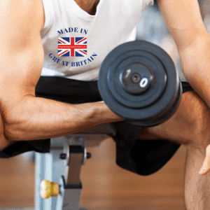 best british gym equipment brands, man with dumb bell weight working out on bench, made in britain, made in britain blog