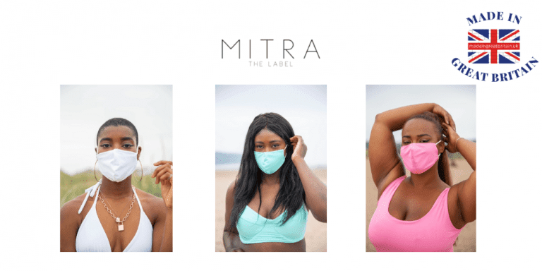 3 black women wearing bikinis and face masks on a beach,
