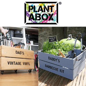 wooden crates storage for dads vintage vinyl records and bbq items made in uk, british gifts for him, christmas gifts for men uk, plantabox