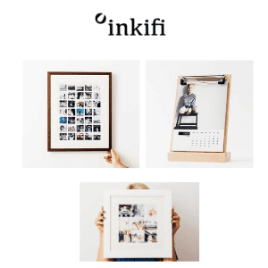 inkifi, instagram and social media prints for photo frams calendes and art work and fridge magnets and photo books