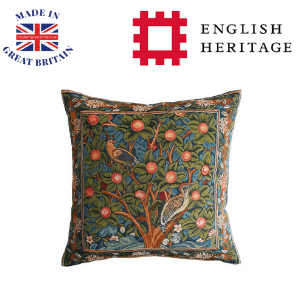 english heritage shop kingfisher cushion cover inspired by william morris