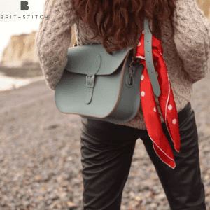 brit stitch satchel handbag for women, stormy sea satchel made in uk