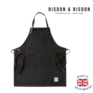 ridson and ridson denim and leather apron quick buy christmas market gift idea made in britain