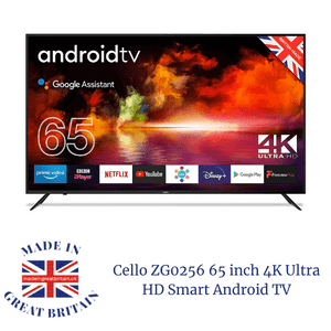 amazon uk made products, cello 65 inch smart tv 4k made in uk