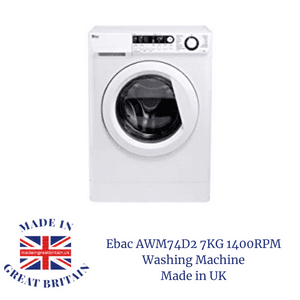 ebac made in UK 7kg washing machine white