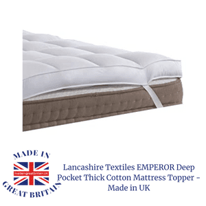 Lancashire textiles made in UK mattress topper for bed on Amaon UK