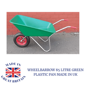 made in uk wheelbarrow green plastic, british made tools