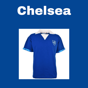 Chelsea Retro Football Shirt, premier league football team,