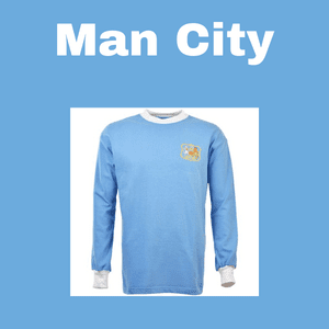 manchester city 1960's retro football shirt
