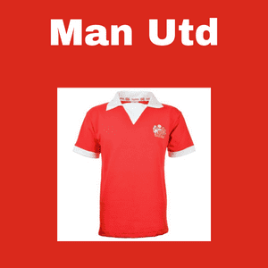 Manchester United retro football shirt, premier league football team