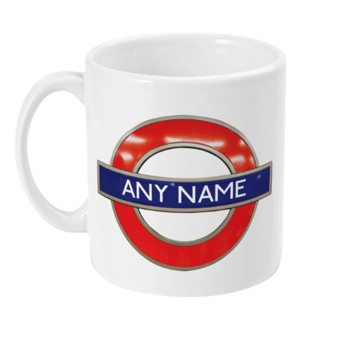 london underground mug design personalise with any name