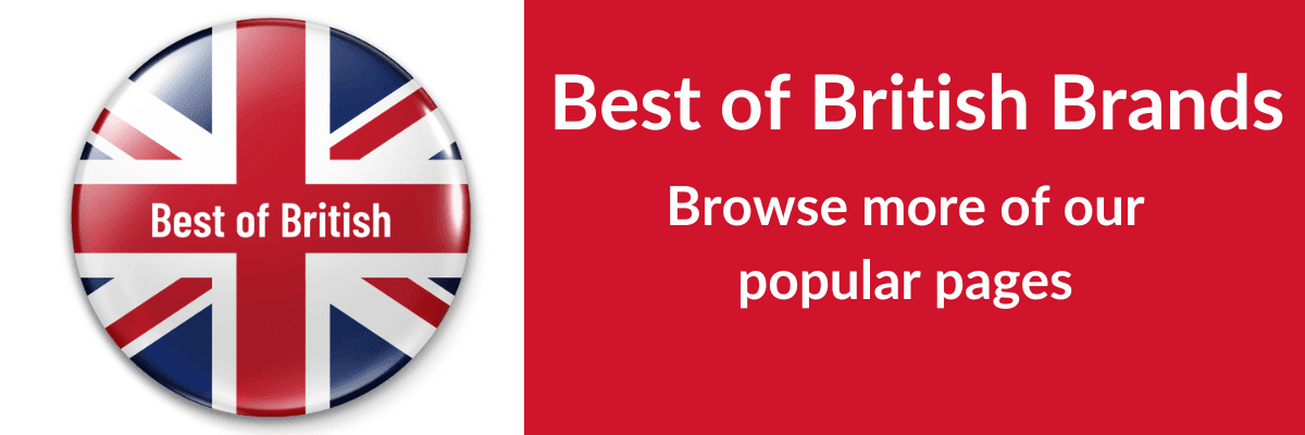 Best of British brands pages banner. Made in Britain brand categories.