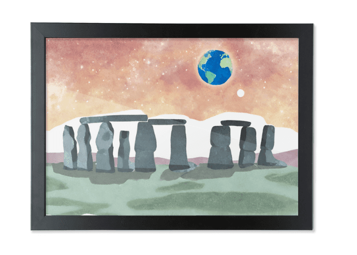 Stonehenge on the moon A2 picture art