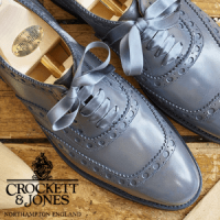 crockett and jones women's brogue grey shoes, british made women's shoes