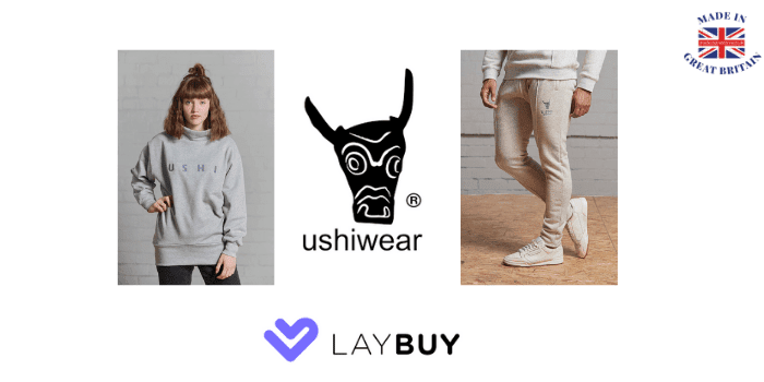 ushiwear, british made womens and mens clothing pay with laybuy uk payment option,