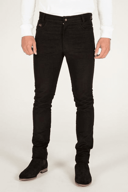 moleskin jeans for men, luxury clothing brand, teddy edward moleskin jeans, black