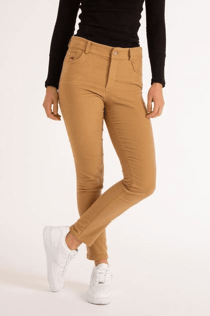 moleskin jeans, tan brown molsking jeans for women, made in britain