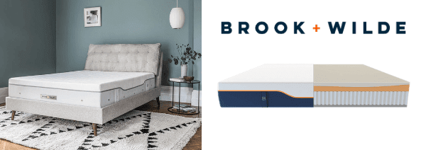 brook and wilde luxury bed and mattress in a bedroom,