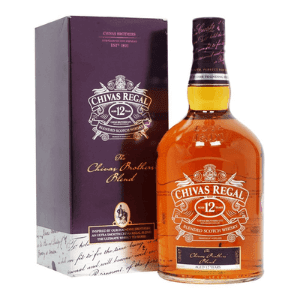 chivas regal bottle of scotch whisky with presentation box, best british luxury brands