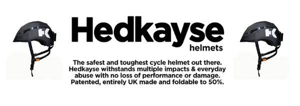 hedkayse british made cycle helmet black foldable