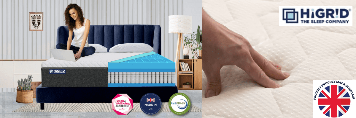 higrid the sleep company with their smartgrid made in great britain mattress