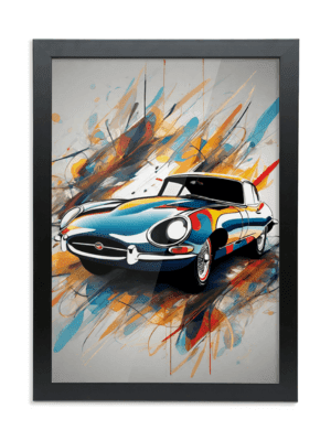 Jaguar E-Type original wall art print