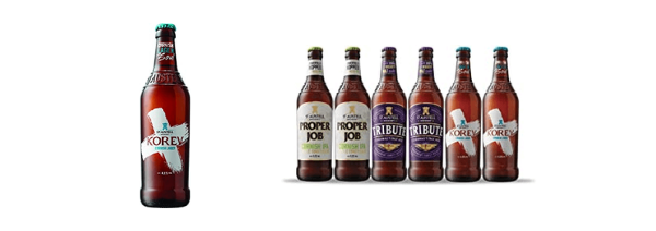 korev bottleed lager and proper job, tribute lager, best british lager brands