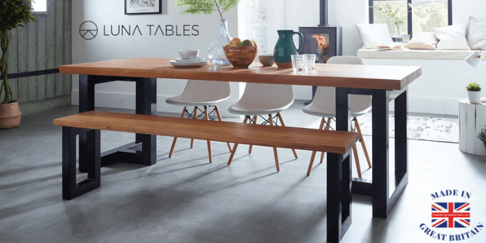 luna tables, bespoke british designed tables and benches made in uk furniture