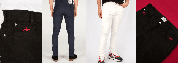 teddy edward navy and white moleskin jeans made in england, made in britain jeans, british made jeans brands, best british made jeans uk,