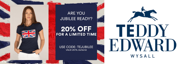 are you jubilee ready, union jack t shirt worn by a woman, best of british made clothing by teddy edward